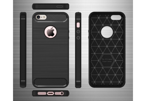 Силиконов гръб Carbon Fiber за iPhone 5/5S/SE