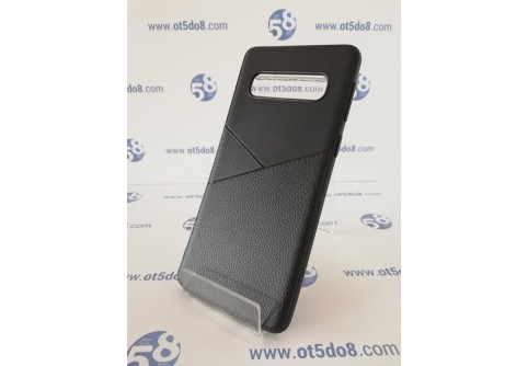 Half Leather силиконов гръб за Samsung Galaxy S10