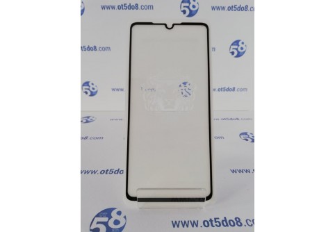 Извит стъклен протектор Full Glue за Huawei P30 черна рамка