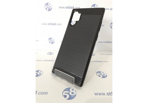Силиконов гръб Carbon Fiber за Samsung Galaxy Note 10 Plus Black