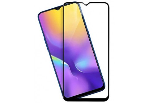Извит стъклен протектор Full Glue за Samsung Galaxy M20 с черна рамка