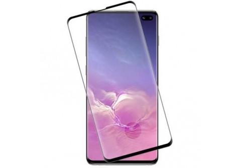 Извит стъклен протектор Full Glue за Samsung Galaxy S10 Plus с черна рамка