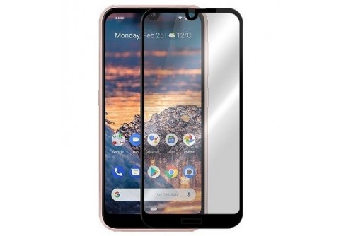 Извит стъклен протектор Full Glue за Nokia 4.2 с черна рамка