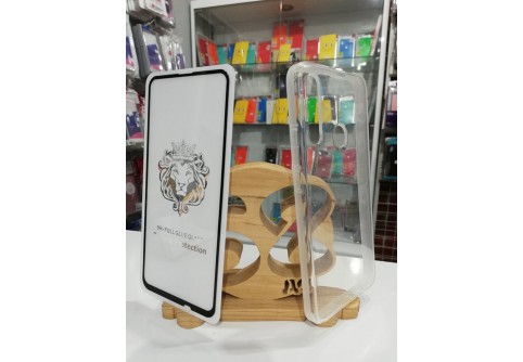 Промо пакет 5D извит стъклен протектор Full Glue + Armor Clear Case за Huawei P Smart Z