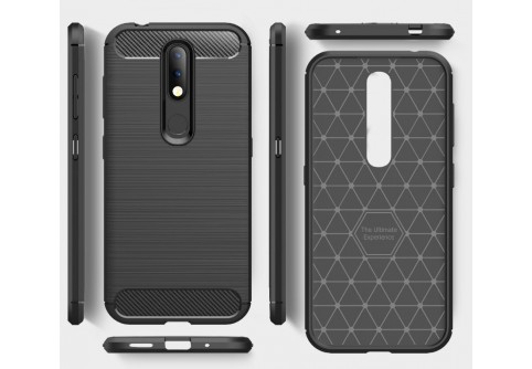 Силиконов гръб Carbon Fiber за Nokia 4.2 Black