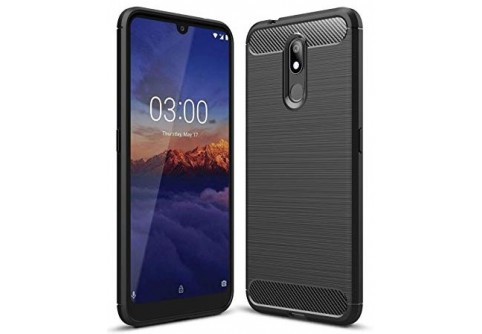 Силиконов гръб Carbon Fiber за Nokia 3.2 Black