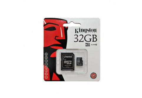Micro SD карта Kingston 32 GB Class 10 + адаптер