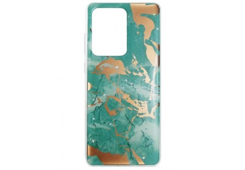 Твърд силиконов гръб Marble Green за Samsung Galaxy S20 Ultra