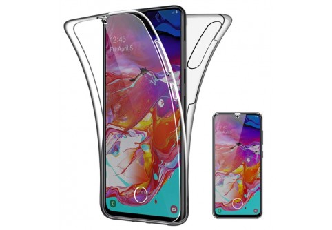 360-градусов силиконов кейс за Samsung Galaxy A50 Прозрачен