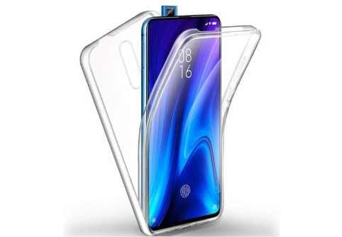 360-градусов силиконов кейс за Xiaomi Mi 9T Прозрачен