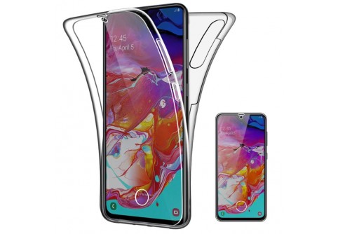 360-градусов силиконов кейс за Samsung Galaxy A70 Прозрачен