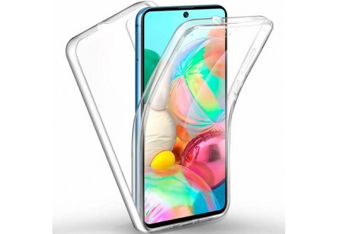360-градусов силиконов кейс за Samsung Galaxy A71 Прозрачен