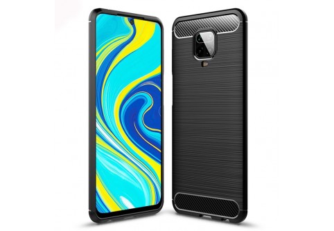 Силиконов гръб Carbon Fiber за Xiaomi Redmi Note 9S Black