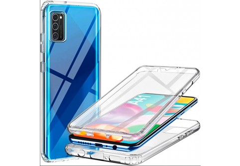 360-градусов силиконов кейс за Samsung Galaxy A41 Прозрачен