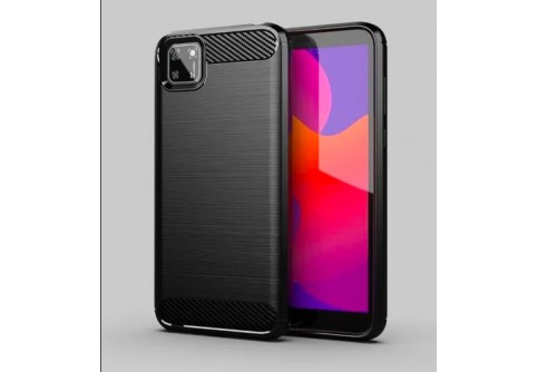 Силиконов гръб Carbon Fiber за Huawei Y5P Black