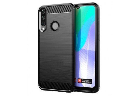 Силиконов гръб Carbon Fiber за Huawei Y6P Black