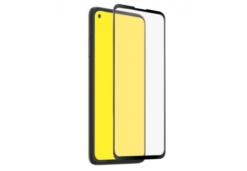 Извит стъклен протектор Full Glue за Motorola Moto G8 Power с черна рамка