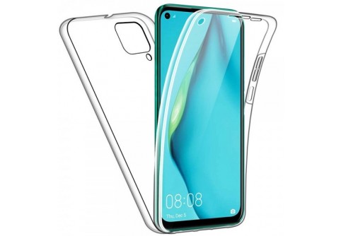 360-градусов силиконов кейс за Huawei P40 Lite Прозрачен