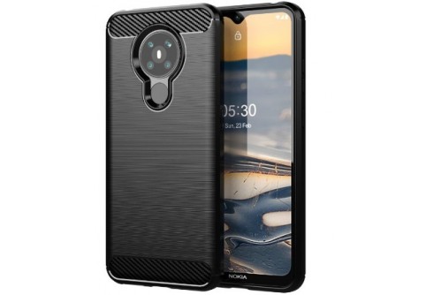 Силиконов гръб Carbon Fiber за Nokia 5.3 Black