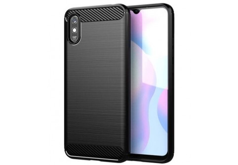Силиконов гръб Carbon Fiber за Xiaomi Redmi 9A Black