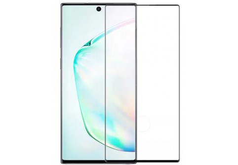 Извит стъклен протектор Full Glue за Samsung Galaxy Note 20 с черна рамка