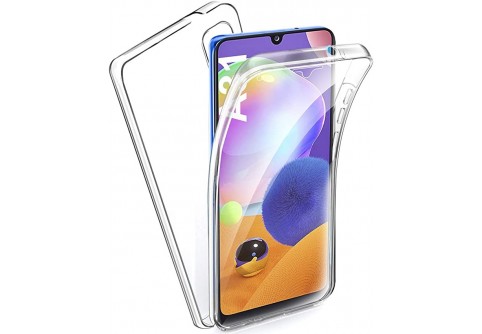 360-градусов силиконов кейс за Samsung Galaxy A31 Прозрачен