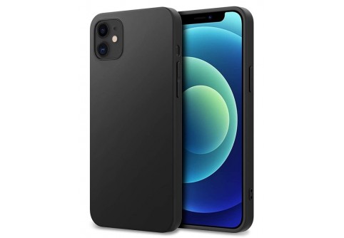 Black Matte Premium силиконов гръб за iPhone 12 