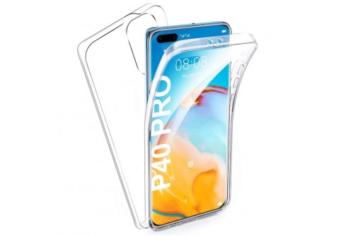 360-градусов силиконов кейс за Huawei P40 Pro Прозрачен