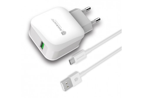 Мрежово зарядно устройство Sammato 2.1A с Micro USB кабел 