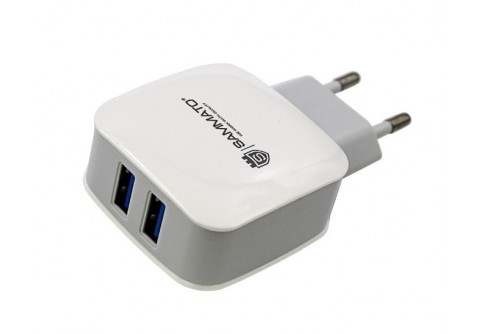 Мрежов адаптер Sammato 3.1A с 2 USB изхода