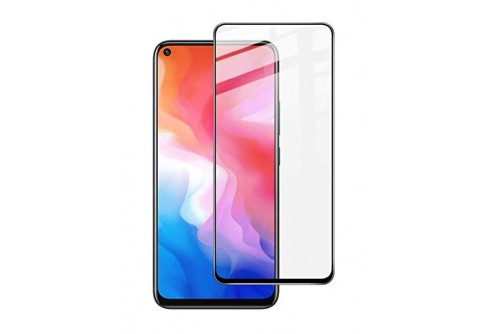 Извит стъклен протектор Full Glue за Motorola Moto One Fusion Plus с черна рамка