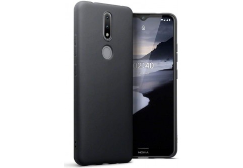 Black Matte Premium силиконов гръб за Nokia 2.4