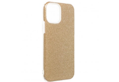 Блестящ силиконов гръб Shining за iPhone 12 Pro Max Златист