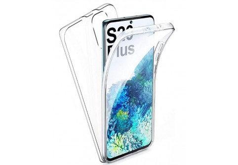 360-градусов силиконов кейс за Samsung Galaxy S20 Plus Прозрачен