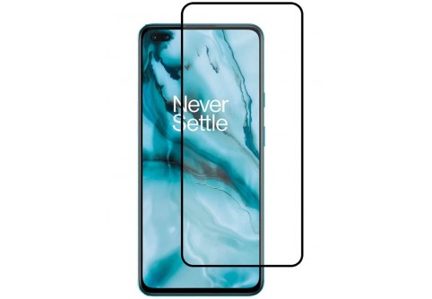 Извит стъклен протектор Full Glue за OnePlus Nord с черна рамка