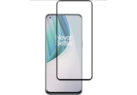Извит стъклен протектор Full Glue за OnePlus Nord N10 с черна рамка