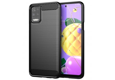 Силиконов гръб Carbon Fiber за LG K42/K52 Black