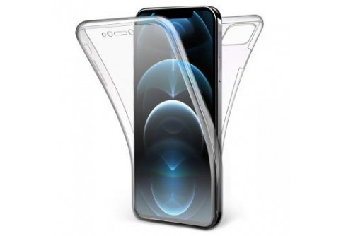 360-градусов силиконов кейс за iPhone 12 Pro Max Прозрачен