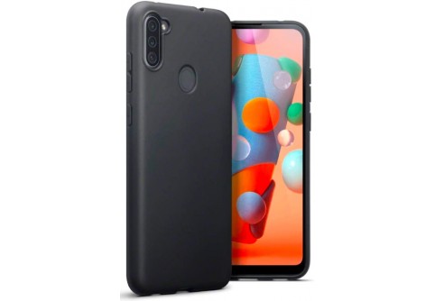 Black Matte Premium силиконов гръб за Samsung Galaxy A11