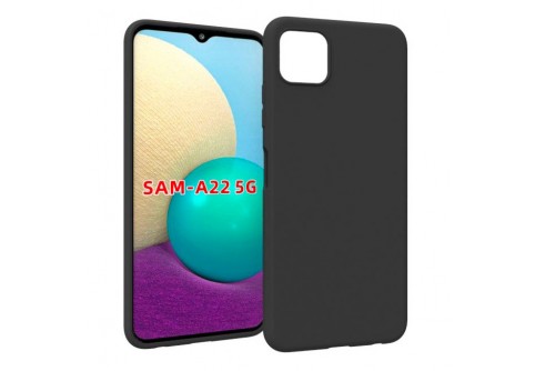 Black Matte Premium силиконов гръб за Samsung Galaxy A22 5G