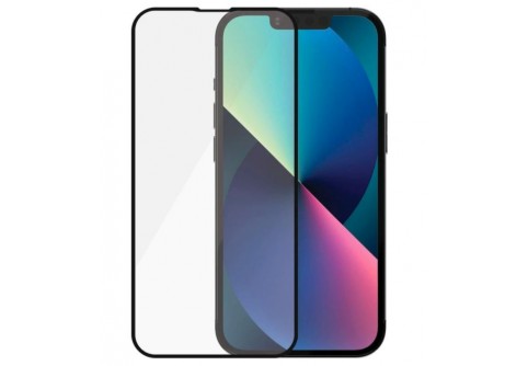 Извит стъклен протектор Full Glue за iPhone 13 Pro Max с черна рамка