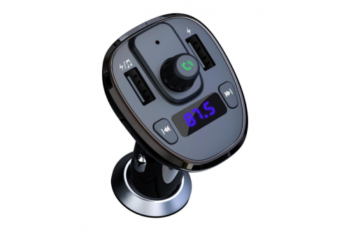 XO MP3 Wireless трансмитер 18W 3A 2xUSB-A BCC05 Черен