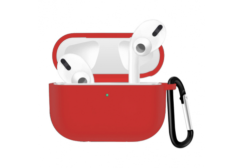 XO Силиконов калъф за AirPods 3 с карабинер /Червен/