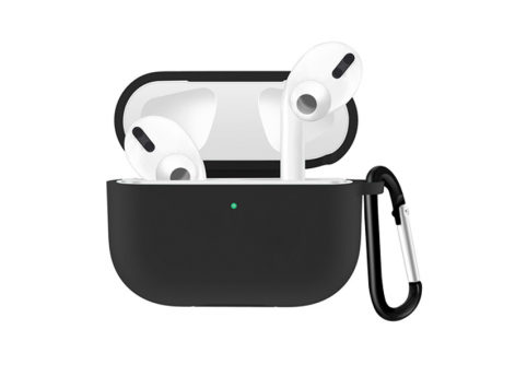 XO Силиконов калъф за AirPods 3 с карабинер /Черен/