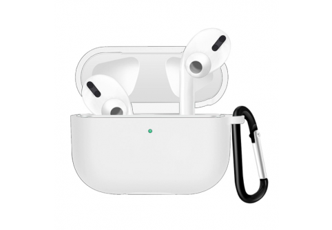 XO Силиконов калъф за AirPods 3 с карабинер /Бял/