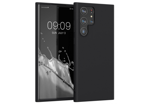 Black Matte Premium силиконов гръб за Samsung Galaxy S22 Ultra