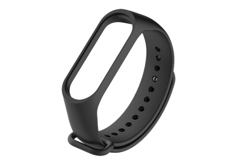 Силиконова каишка за смарт гривна Xiaomi Mi Band 5/6 &ndash; Черна