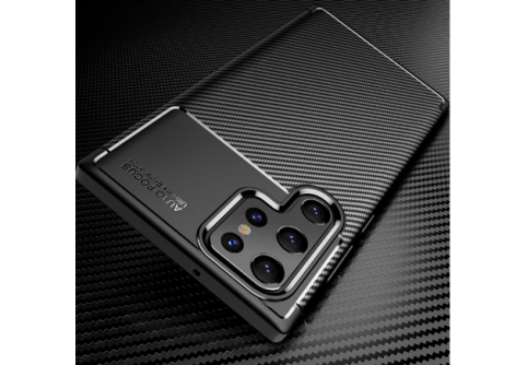 Калъф Business Carbon за Samsung Galaxy S22 Ultra Черен