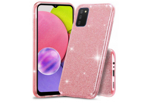 Блестящ силиконов гръб Shining за Samsung Galaxy A02s Розов