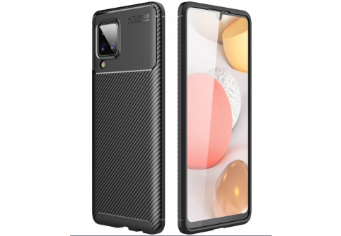 Калъф Business Carbon за Samsung Galaxy A12 Черен